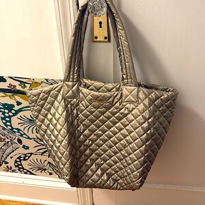 MZ Wallace Metallic Quilted Tote